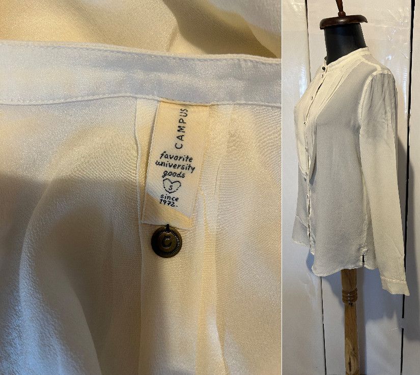 Campus bluză mătase naturală cu jabou