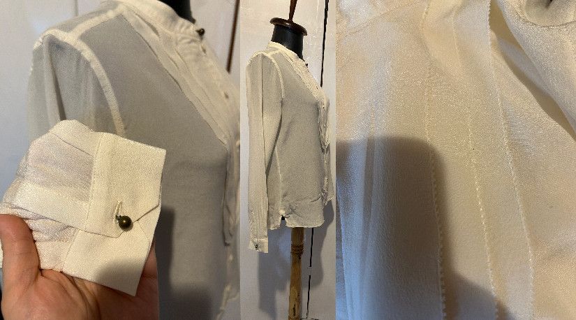 Campus bluză mătase naturală cu jabou