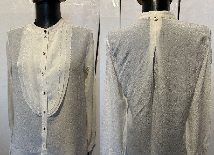 Campus bluză mătase naturală cu jabou