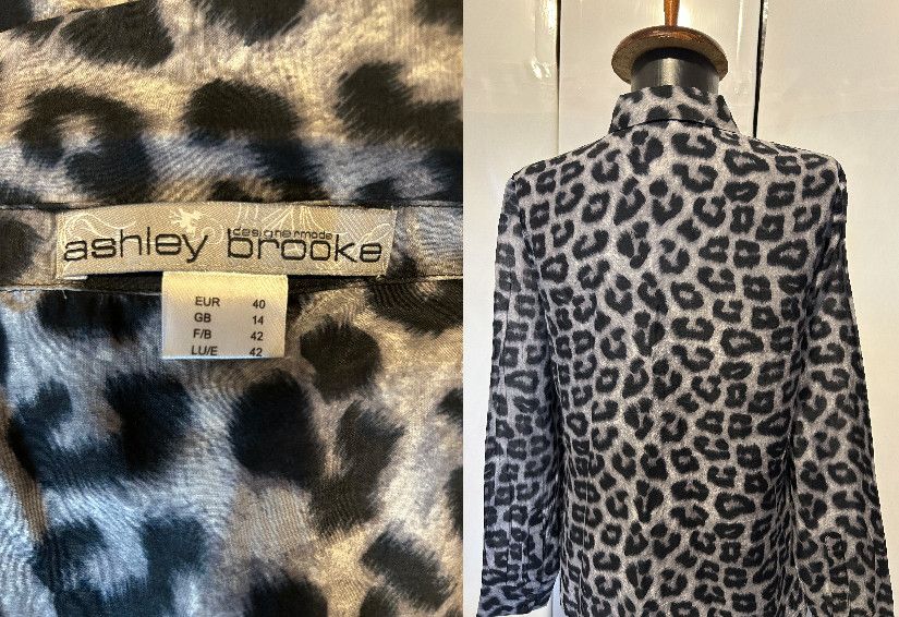 Ashley Brooke bluză mătase naturală și bumbac