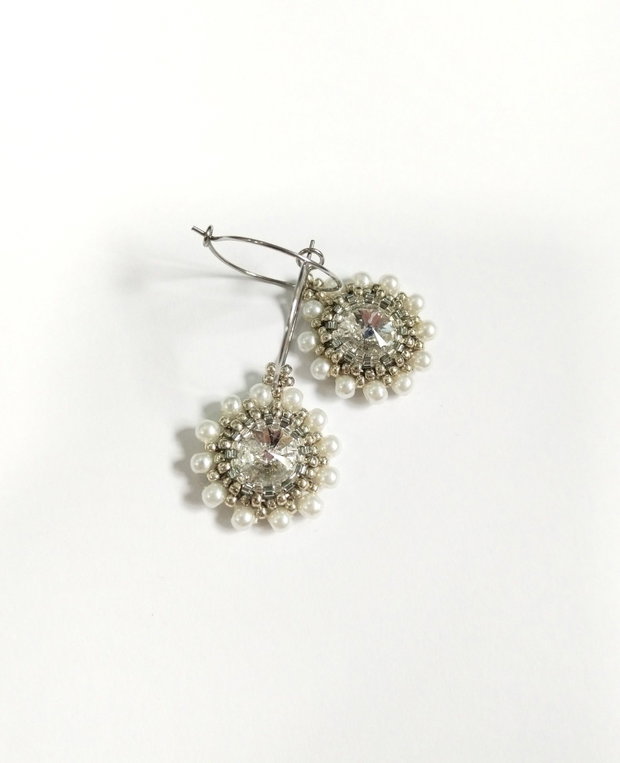 Cercei drop rivoli Swarovski