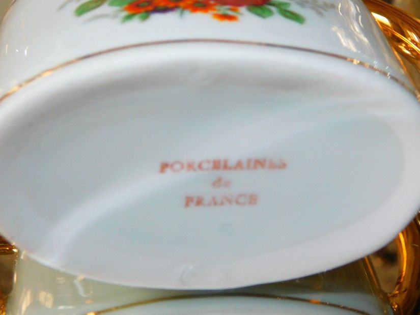 Portelan Franta , Limoges,  obiect decor deosebit, aur coloidal