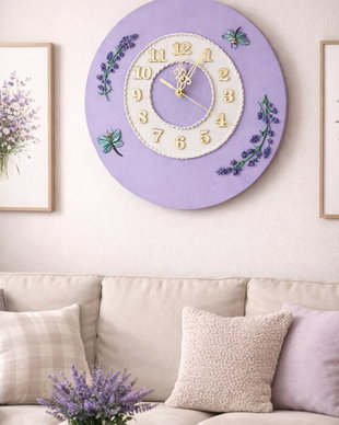 Ceas de perete lavanda