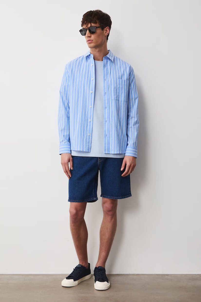 Medicine cămașă pentru bărbați, din bumbac cu elastan