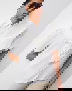 Medicine cămașă pentru bărbați, din in