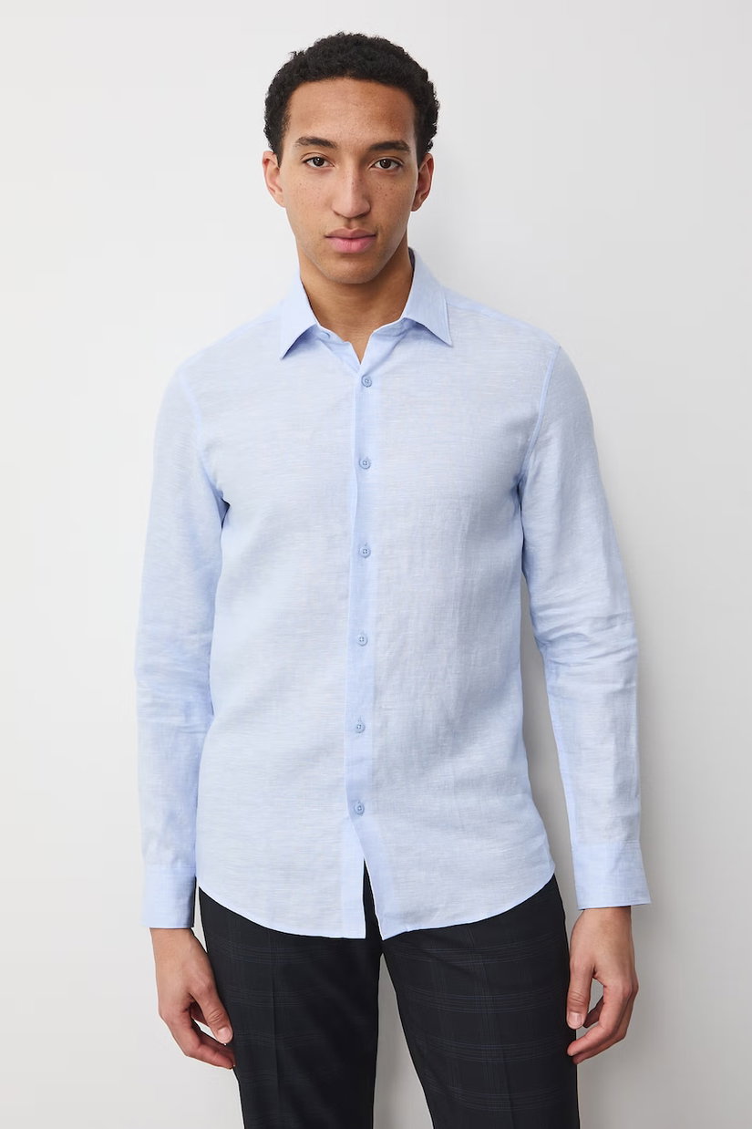 Medicine cămașă pentru bărbați, din in