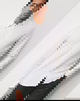 Medicine cămașă pentru bărbați, din in