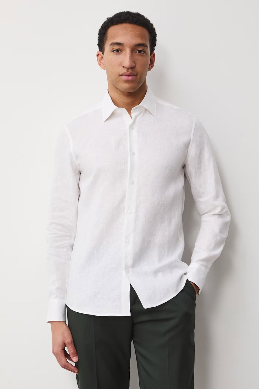 Medicine cămașă pentru bărbați, din in