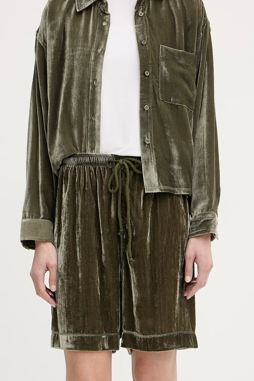 American Vintage pantaloni scurți de trening pentru femei, din velur