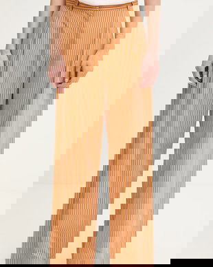 Sessun pantaloni wide leg pentru femei, din bumbac