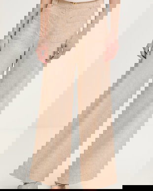 Sessun pantaloni wide leg pentru femei, din bumbac