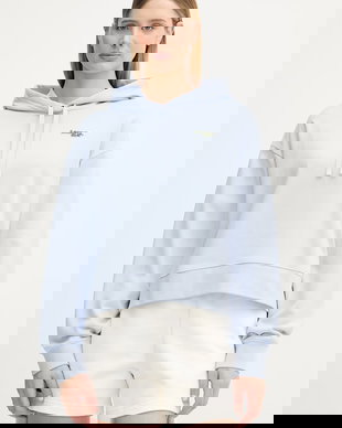 Lacoste Hanorac cu glugă pentru femei, cu bumbac