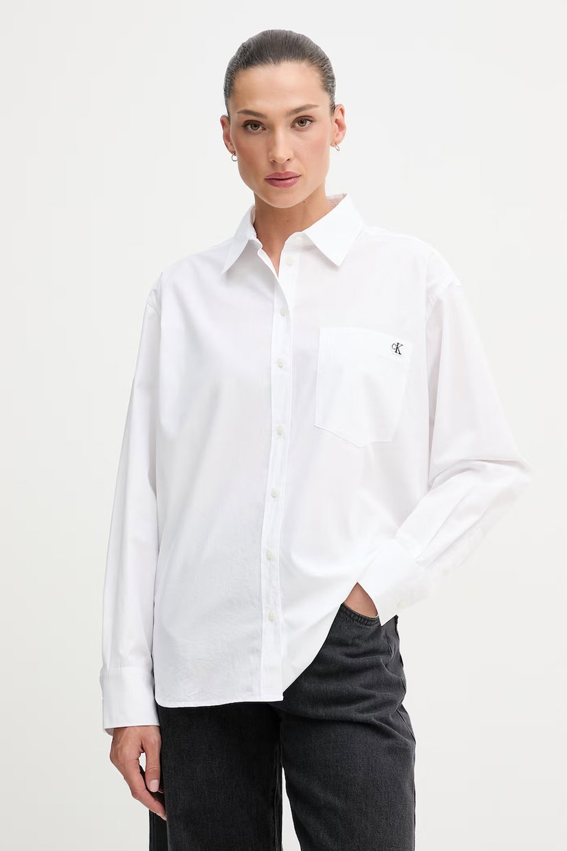 Calvin Klein Jeans cămașă pentru femei, din bumbac