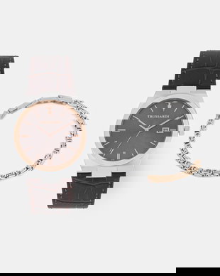 Trussardi set ceas și brățară pentru bărbați T-MILANO