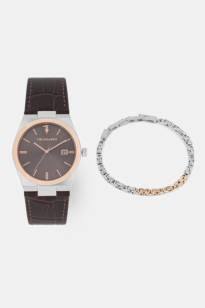 Trussardi set ceas și brățară pentru bărbați T-MILANO
