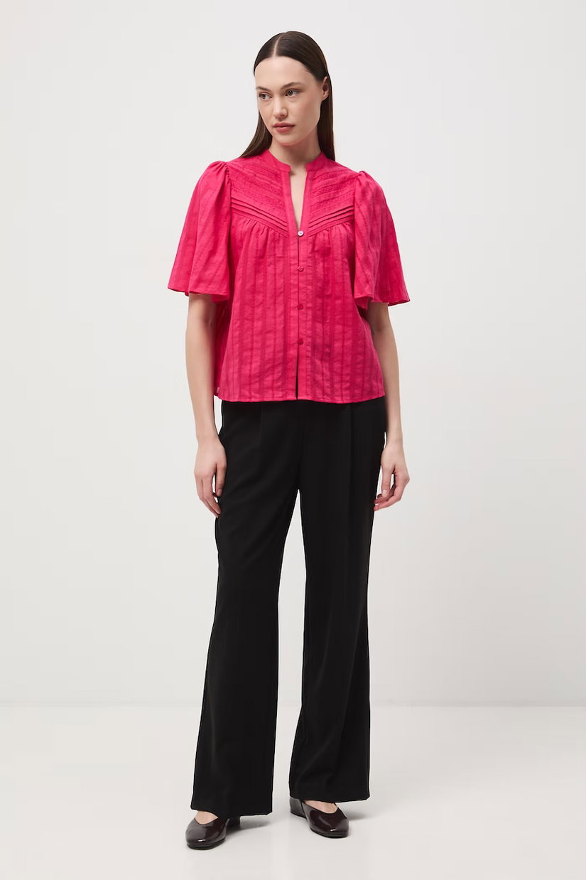 Medicine bluză tip cămașă pentru femei, din bumbac