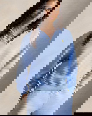 Polo Ralph Lauren hanorac pentru femei, cu bumbac ISLAND FLC-KNT-SWEATSHIRT