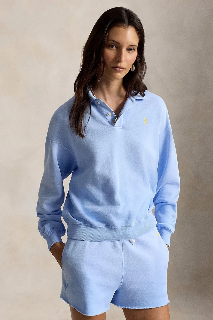 Polo Ralph Lauren hanorac pentru femei, cu bumbac ISLAND FLC-KNT-SWEATSHIRT