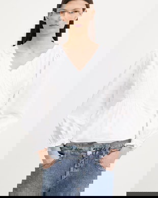 Levi's bluză petrecută pentru femei, din bumbac SOLEIL WRAP