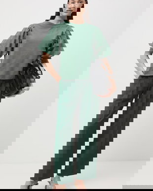 Medicine pantaloni wide leg pentru femei, cu vâscoză