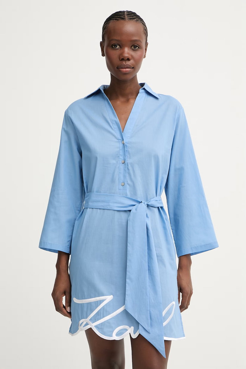 Karl Lagerfeld rochie de vară din bumbac