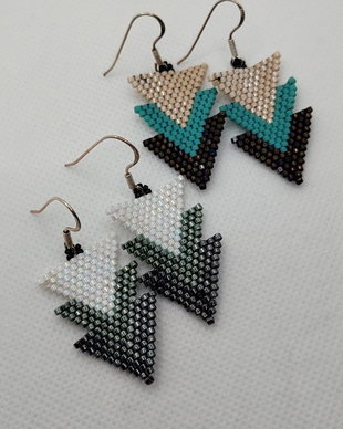 Cercei unicat, cercei din miyuki, cercei handmade