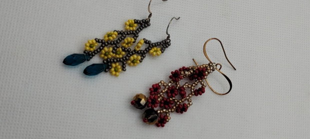Cercei unicat, cercei din margelute, cercei handmade