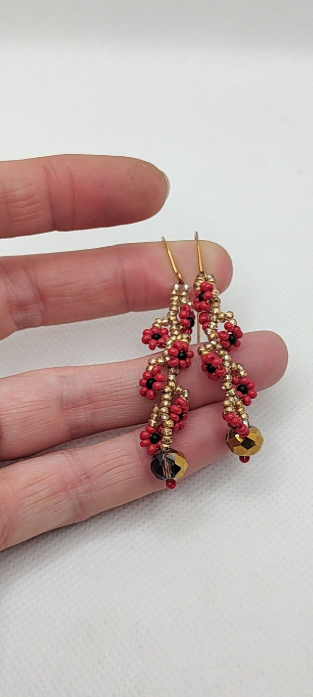 Cercei unicat, cercei din margelute, cercei handmade