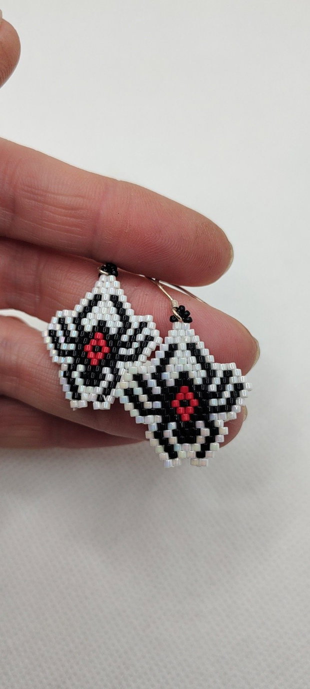 Cercei unicat, cercei din margelute miyuki delica, cercei handmade