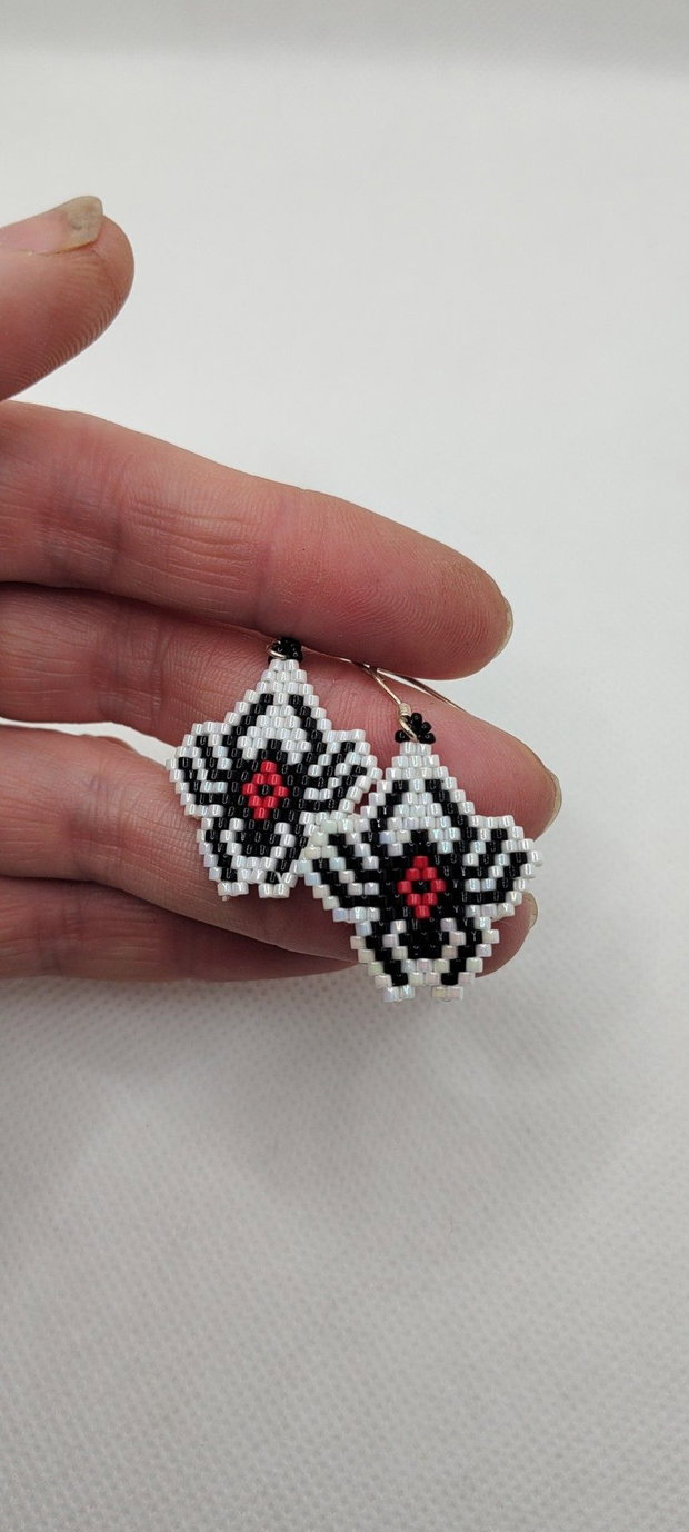 Cercei unicat, cercei din margelute miyuki delica, cercei handmade