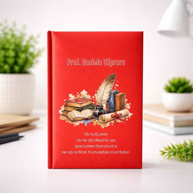 Agendă Personalizată pentru Profesoara de Română cadou elegant