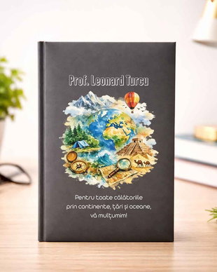 Agendă Personalizată Profesor Geografie  Cadou Unic cu Nume