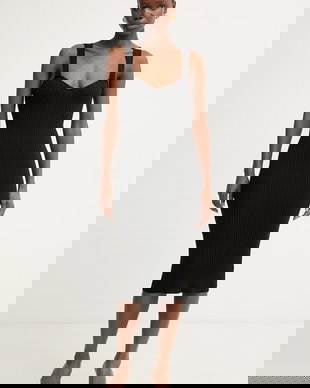 Fracomina rochie neagră din vâscoză