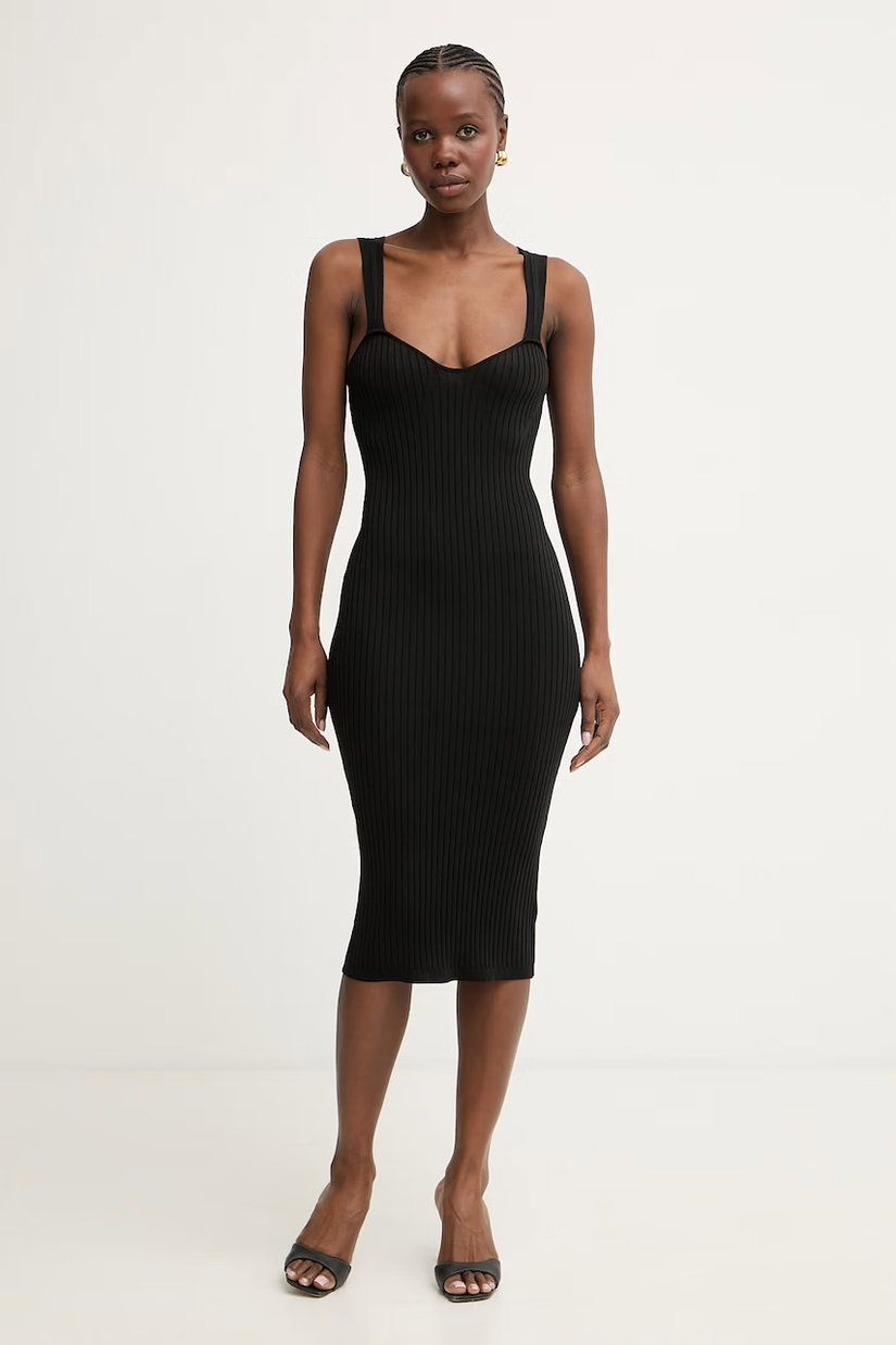 Fracomina rochie neagră din vâscoză