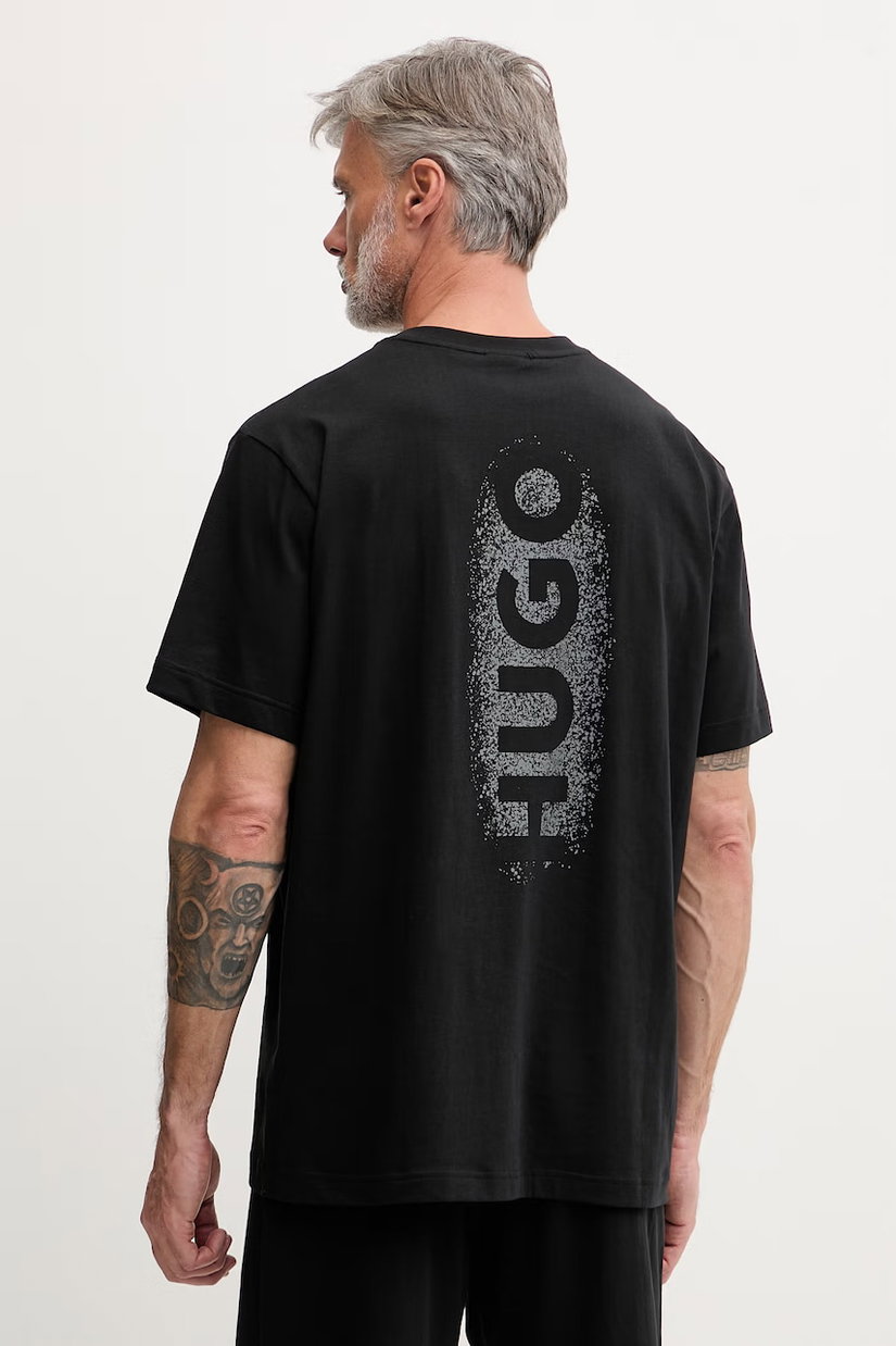 HUGO tricou de pijama bărbătesc de bumbac SPRAY T-SHIRT