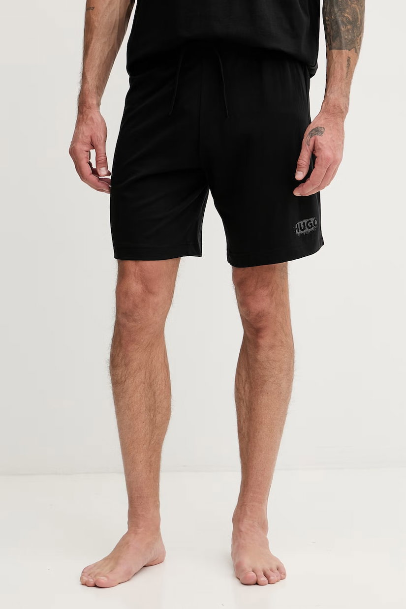 HUGO pantaloni scurți de pijama bărbătești din bumbac SPRAY_SHORTS