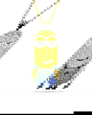 Swarovski colier cu pandantiv de damă placat cu aur cu cristal Swarovski MINIONS