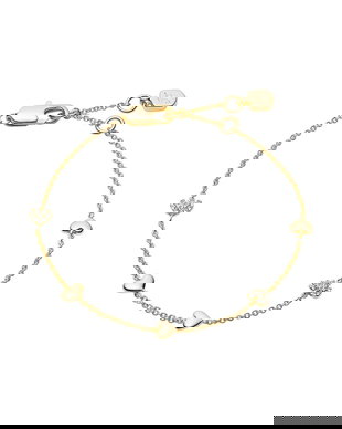 Fossil brățară pentru femei, din metal cu cristal Sutton