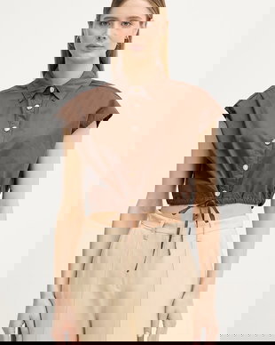 Gaudi bluză tip cămașă pentru femei, din bumbac