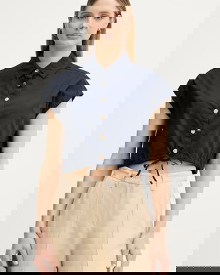 Gaudi bluză tip cămașă pentru femei, din bumbac