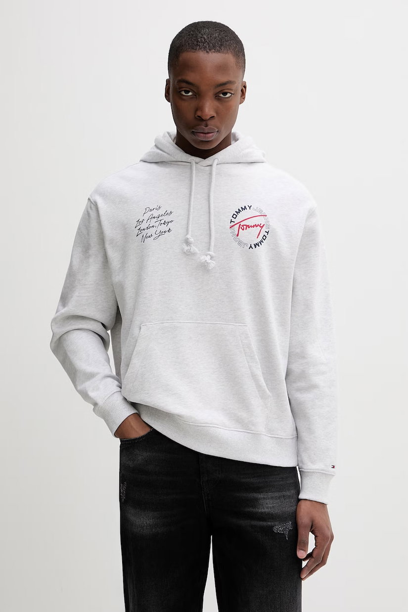 Tommy Jeans hanorac cu glugă pentru bărbați, din bumbac