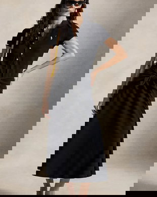 Polo Ralph Lauren rochie evazată din bumbac