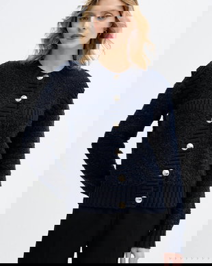 Sisley cardigan din amestec de lână