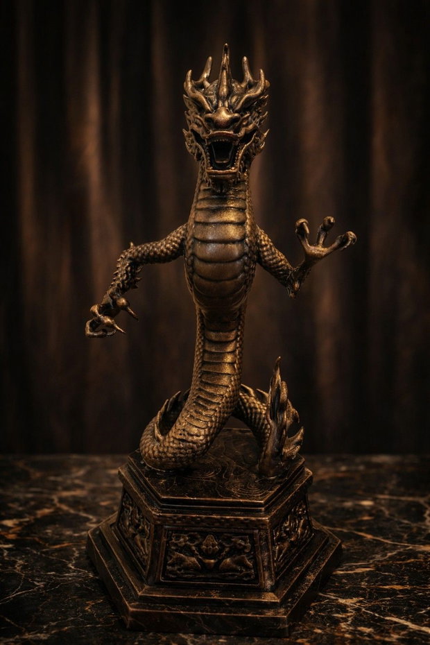Statuetă Dragon Imperial - Decor Feng Shui / Asiatic - 25cm