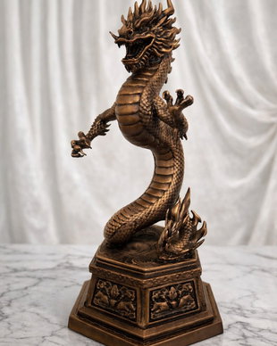 Statuetă Dragon Imperial - Decor Feng Shui / Asiatic - 25cm