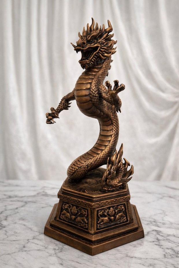 Statuetă Dragon Imperial - Decor Feng Shui / Asiatic - 25cm