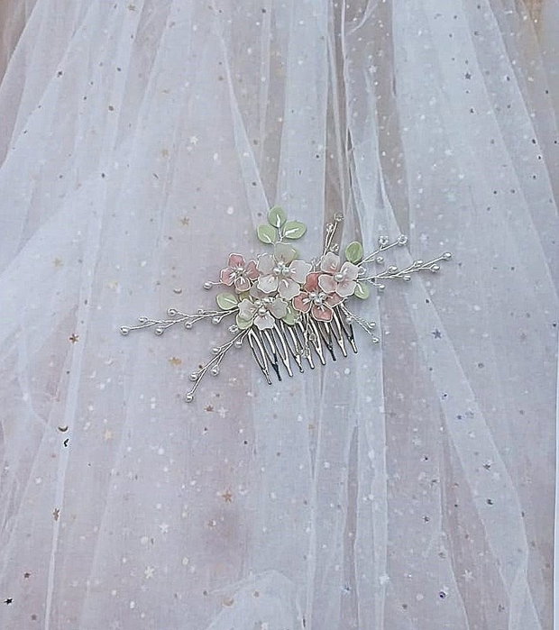 Pieptan mireasa floral