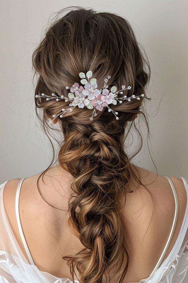 Pieptan mireasa floral