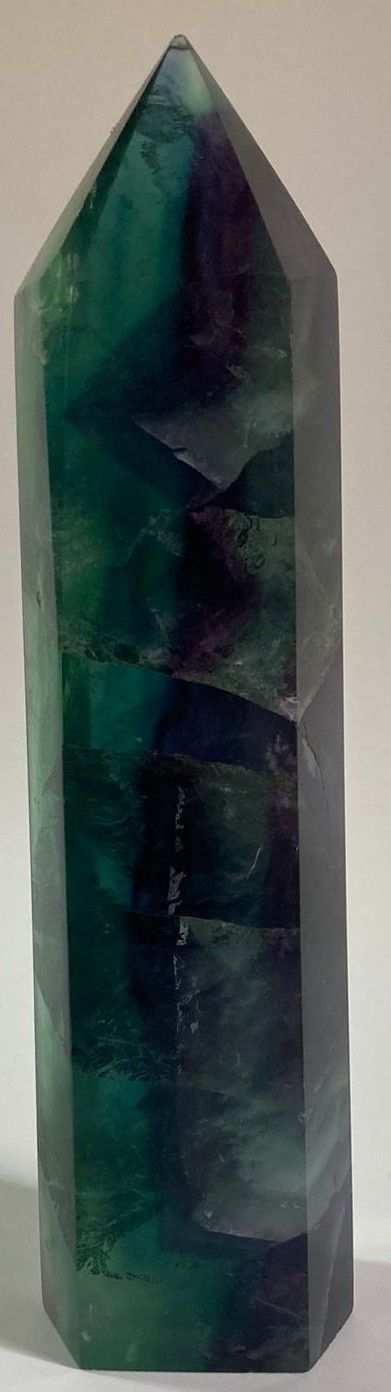 Fluorit Rainbow (Curcubeu) - Obelisc din piatra semipretioasa
