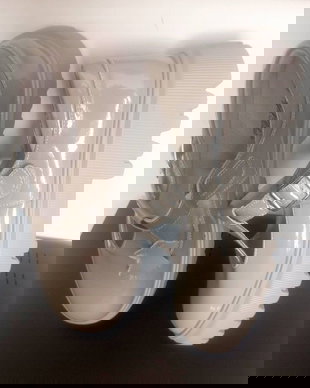 Pantofi piele lacuita gri pastel 40